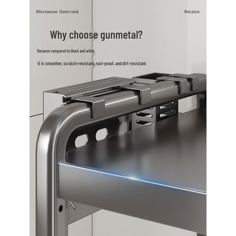 Double-Layer Kitchen Microwave Oven Storage Rack