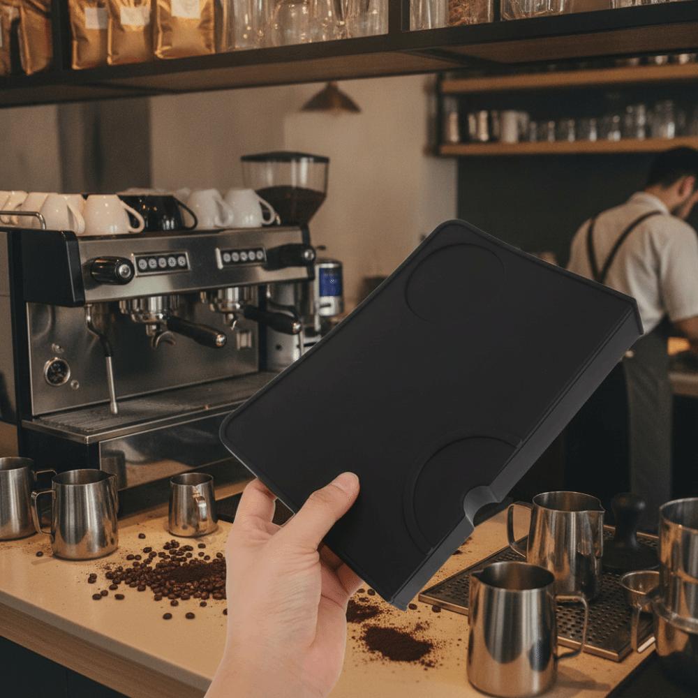 Corner Edge Espresso Tamping Pad Non-Slip Coffee Powder Press Pad Coffee Tamping Station  Cafe