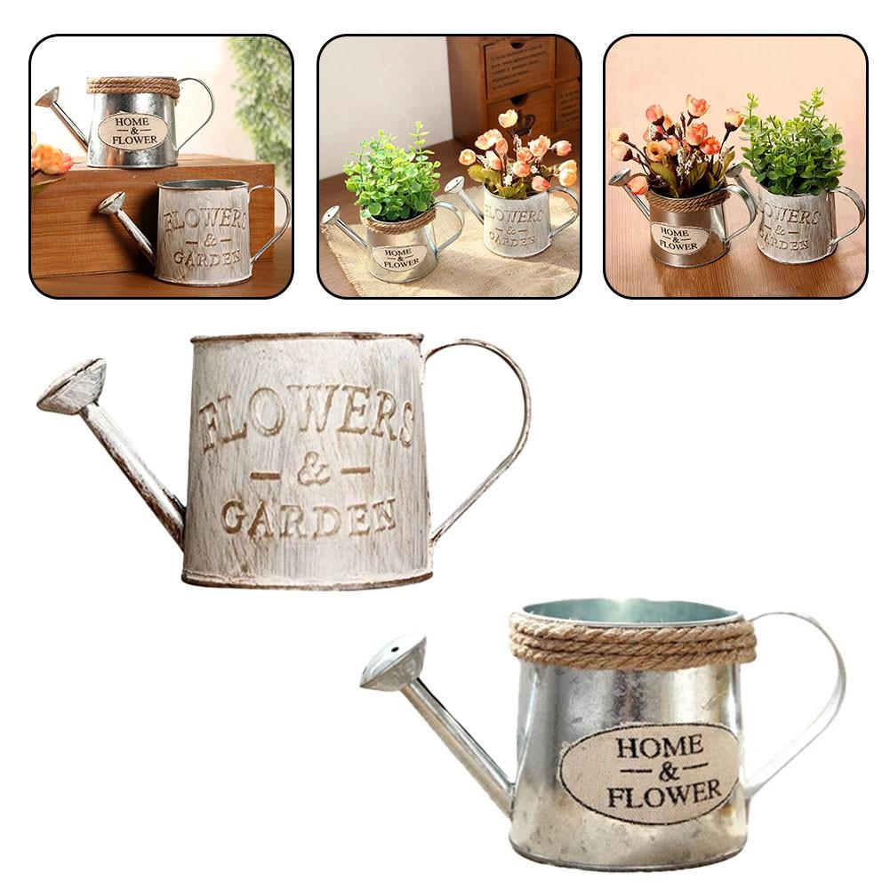 Fitment Iron Vintage Design Watering Can Flower Pots