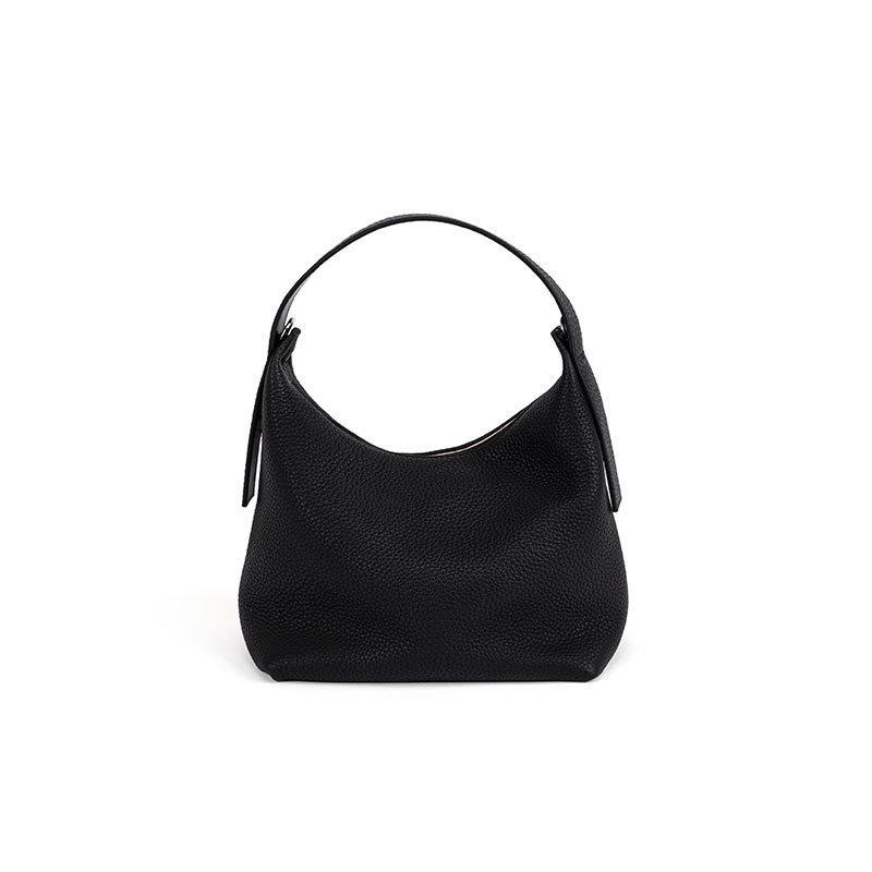 Pendler vielseitige Bucket Bag Umhängetasche Lychee-Leder Mode tragbar echtes Leder Damentasche Magnetverschluss einfache Tasche