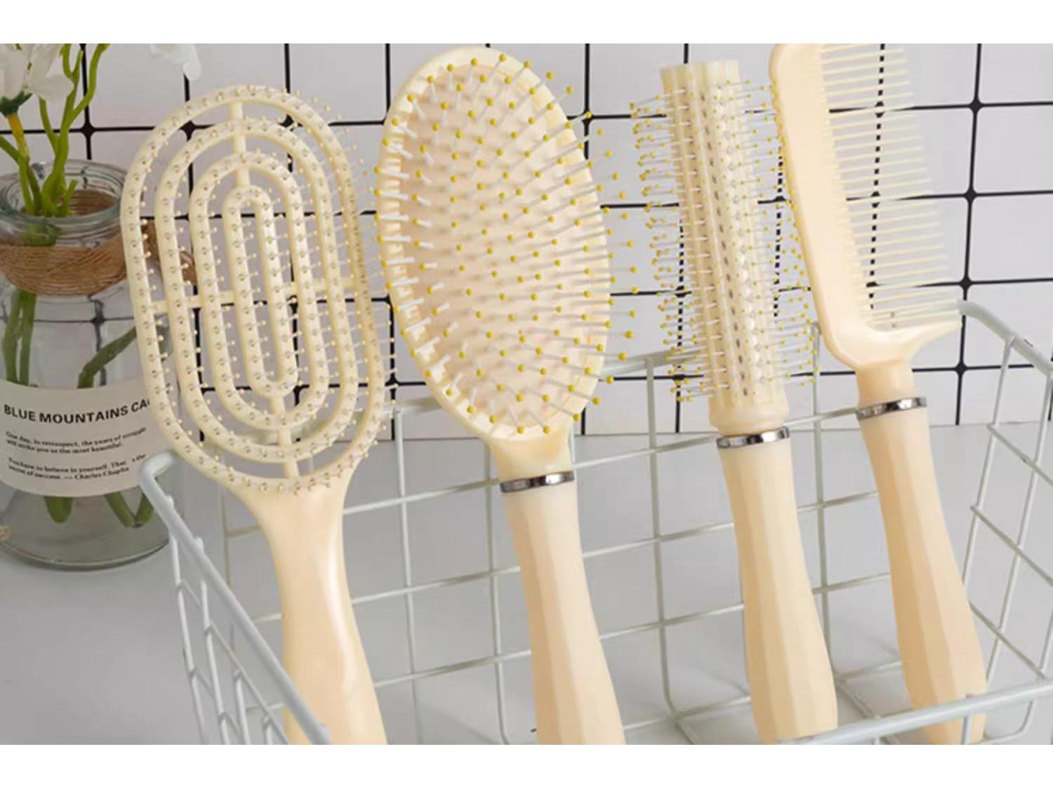 

Антистатическая массажная расческа с воздушной подушкой - Щетка для пышной укладки и распутывания для женщин, дома, студентов, для влажного/сухого использования, портативный вентилируемый дизайн Makeup Brush - Curling Brush