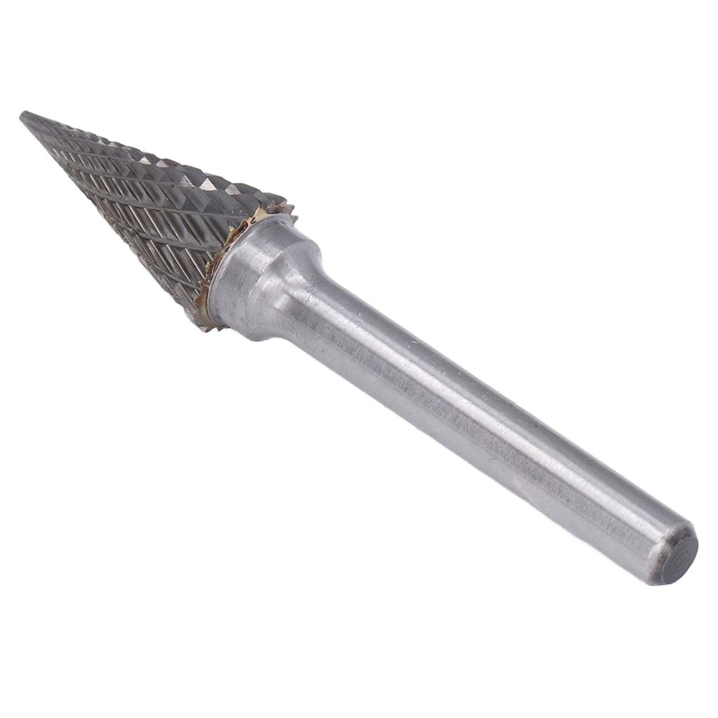 Rotary File Burr 2 Cut Pointed Cone Shape Die Grinder Bit 6mm Shank YG8 Carbide MX1225