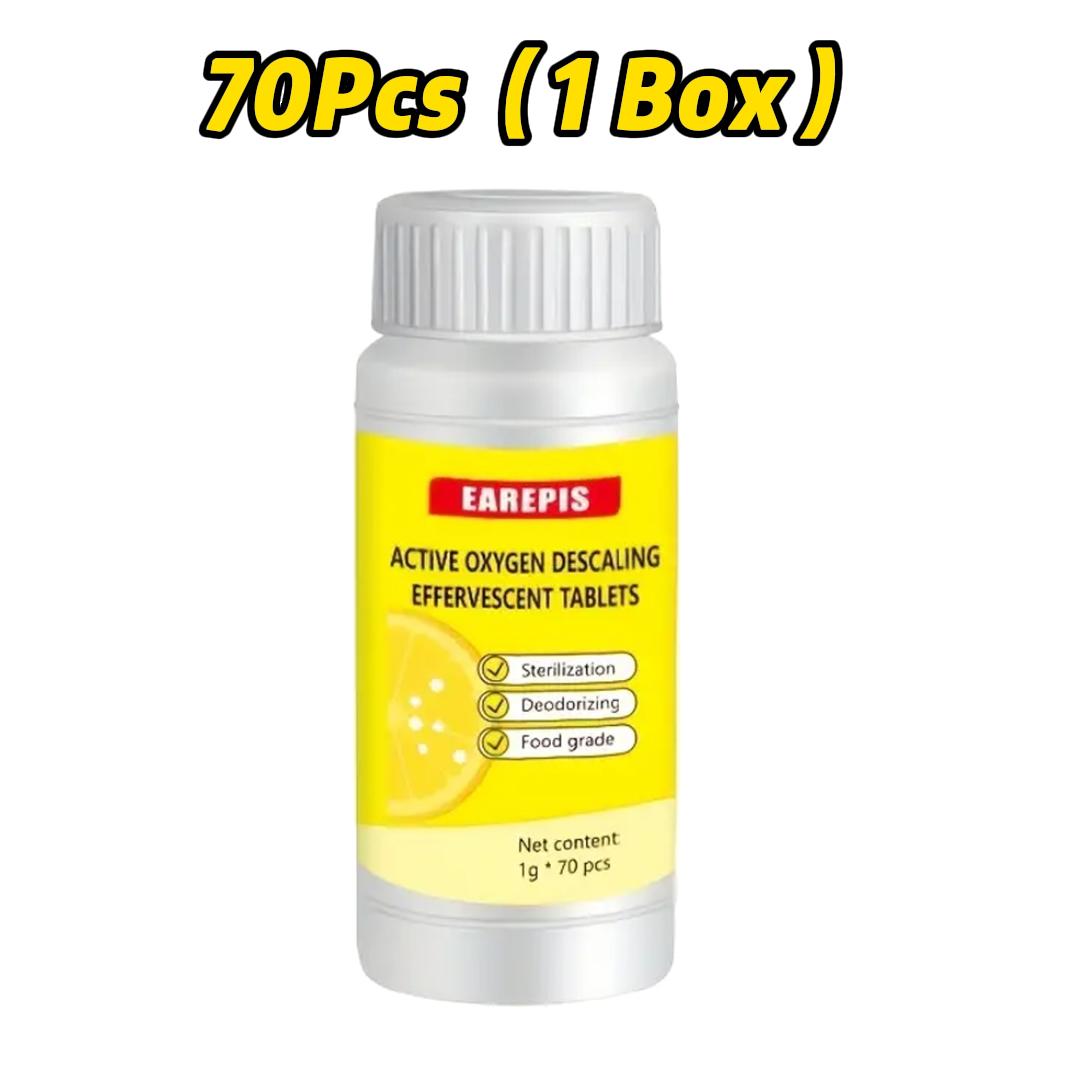 

Activated Oxygen Scale Remover Tablets, Tea Stain and Watermark Remover for Kettles,Ceramic,Espresso Machine Cleaning Tablets 70 Pcs