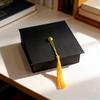 Doctoral Cap Style Gift Box with Tassel Perfect for Graduation Keepsake and Gift Giving