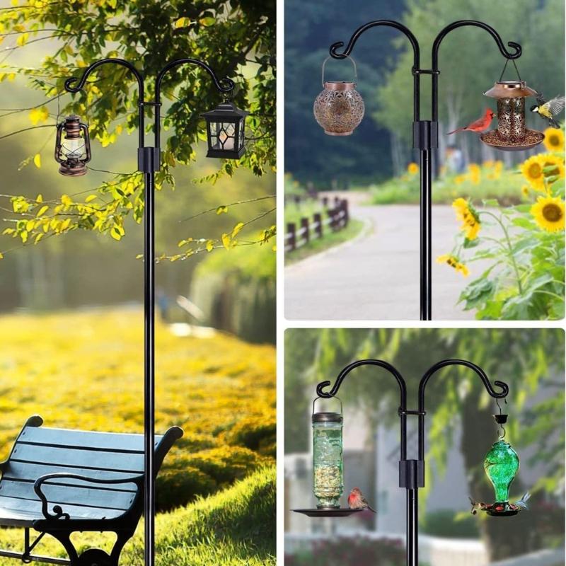Wild Bird Feeding Stand with Hook for Garden Outdoor Decors Bird Bath Bird Feeding Station Hanging Bird Feeders