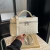 Ielgy Fashionable Woven Bag Hand-Carrying Square Box Lunch Box Bag Portable Shoulder Messenger Bag