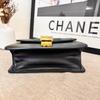 [Pre-Owned] Sylvie Gold Buckle Striped Web Chain Satin Bow Mini Shoulder Bag - Very Good #19YEDED
