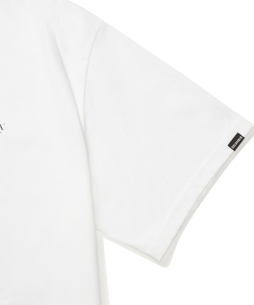 COLUMBIA UNIVERSITY Cu Signiture Small Logo T-Shirts White