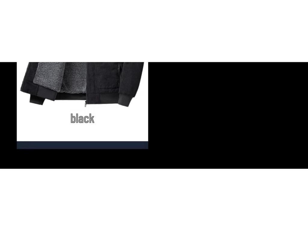 Men's Corduroy Stand Collar Jacket - Winter 2025. Warm Lambswool Lined, Casual Loose Fit Workwear.