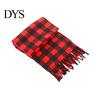 Imitation Cashmere Feel Scarf 10Pcs Men Women Plaid Print Tassel Trim Double Warm Winter Sided Velvet Long Contrast Color Thermal