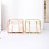 Sturdy Hollow Out Design Metal Sticky Note Dispenser Holders Case With Compacts Design For Pens Pencils And Sticky Notes