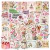 10/30/50PCS Vintage Pink Girl PVC Sticker Aesthetic Decoration Scrapbooking Stationery DIY Hand Accounting Supplies