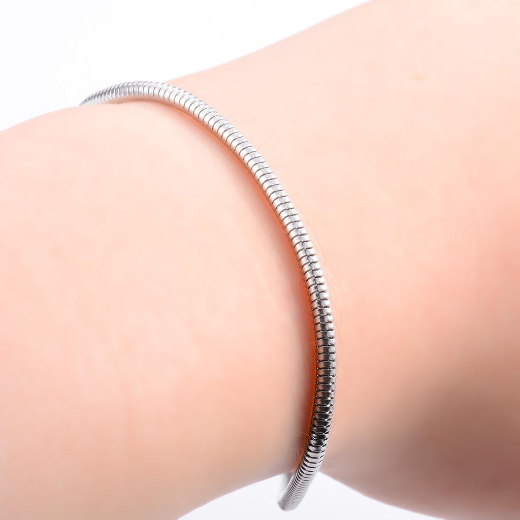 Stainless Steel Round Snake Chain Bracelet for Women Men Ankle Anklet Bangle Cuff Jewelry Making Accessories for Hand Foot