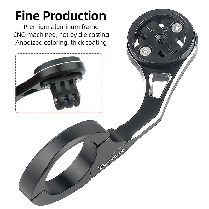 MTB Road Bike Handlebar Extended Bar Computer Mount for Garmin/Bryton/Wahoo Out Front Sports Camera Front Light Stand Clip