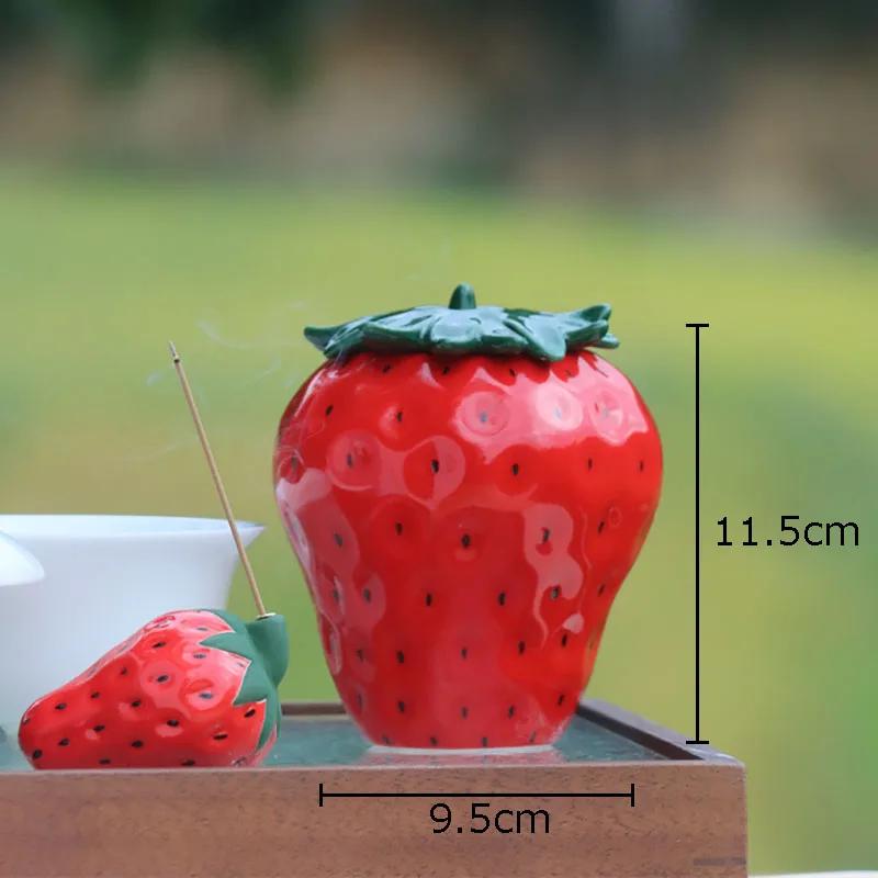 Керамическая банка для хранения Имитация клубники чайница герметичная банка для конфет и орехов для дома контейнер для хранения на кухне элемент декора для дома 2830₽