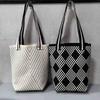 New Women's Knitted Shoulder Bag Large Capacity Bucket Bag for Shopping Commute Crossbody