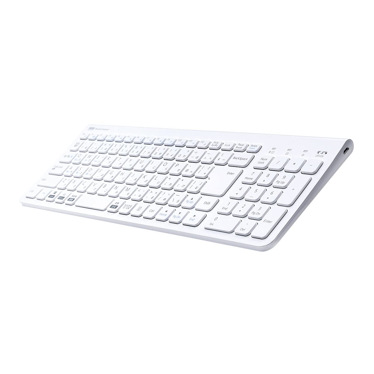 

Sanwa Direct Bluetooth Keyboard, Multi-Pairing, Compatible with iPad, iOSWindowsMacAndroid, Switchable Layout, Rechargeable, Pantograph, Japanese