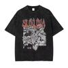 2026 summer Jujutsu Kaisen Gojo Satoru Washed T-shirt Anime Harajuku Streetwear Oversized Tee Y2K Retro Otaku Tops