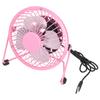Mini Fan USB Portable Silent Aluminum Blade Home Office Desk Desktop Iron Crafts FansPink