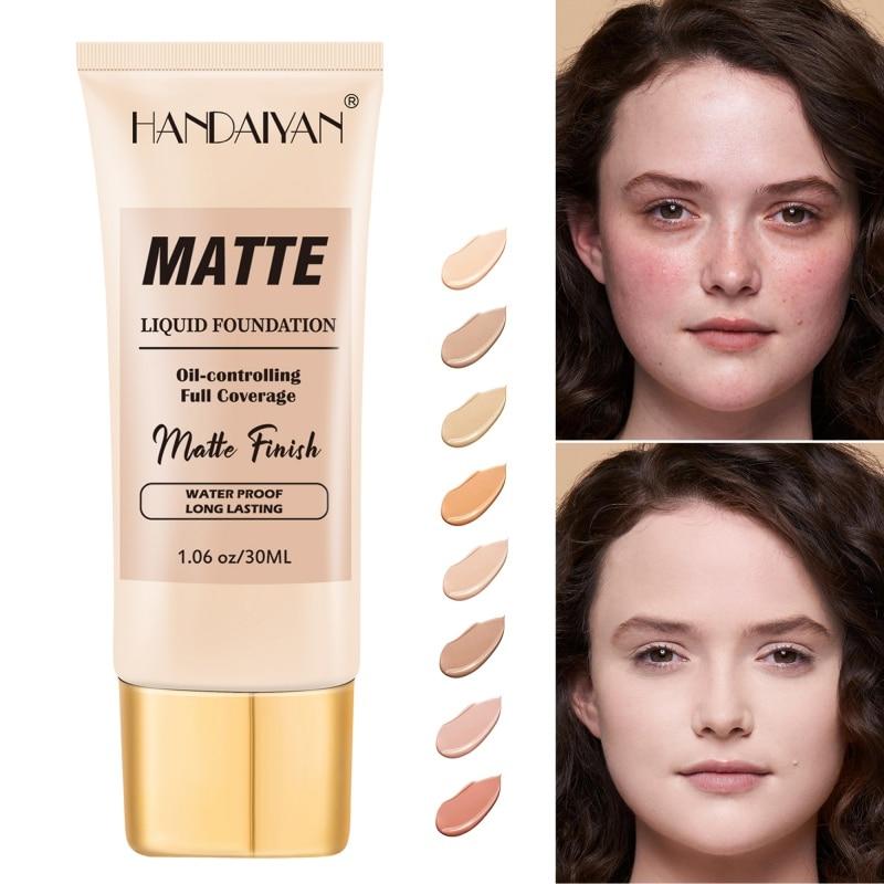 

30 мл 8 цветов матовая жидкая основа-консилер долговечная косметика натуральный полный контроль жирности водостойкий