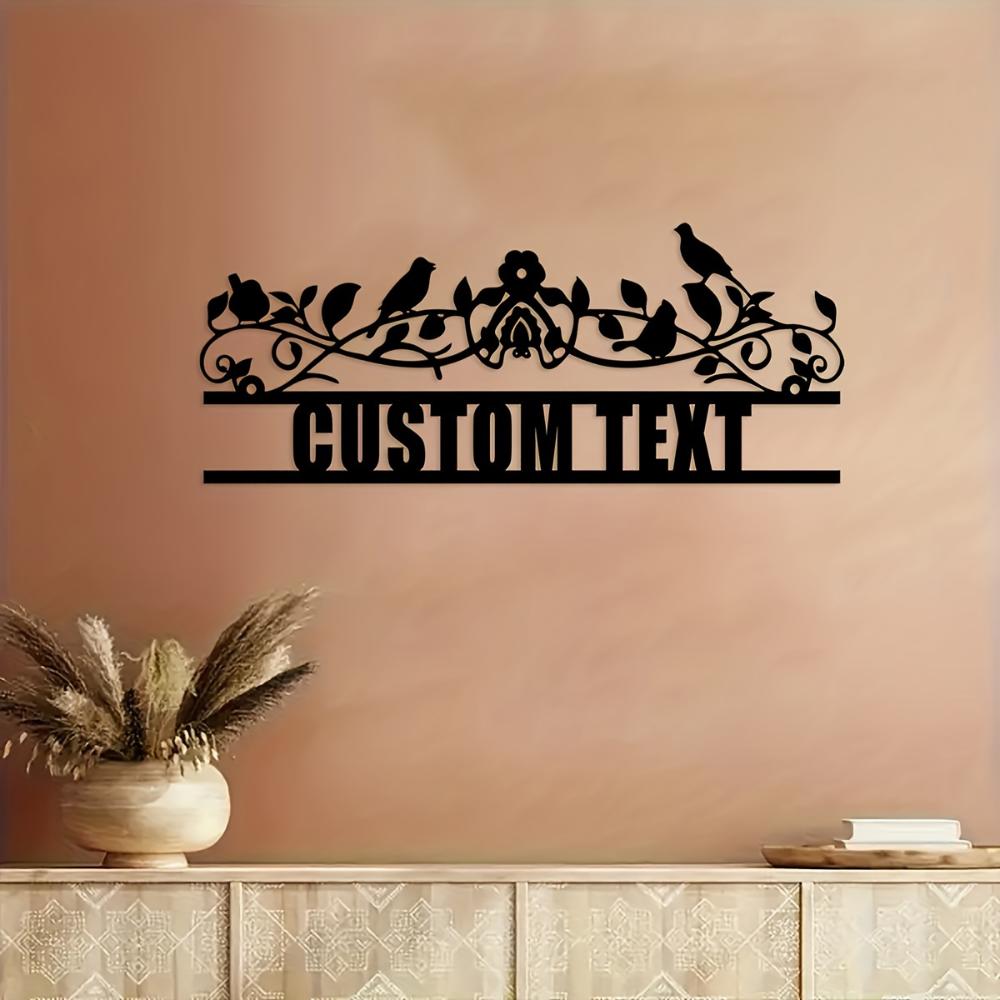 Personalisierte Metallwandkunst Vintage Blechschild für Vogelliebhaber Benutzerdefinierter Familienname Heim Außenbereich Dekor