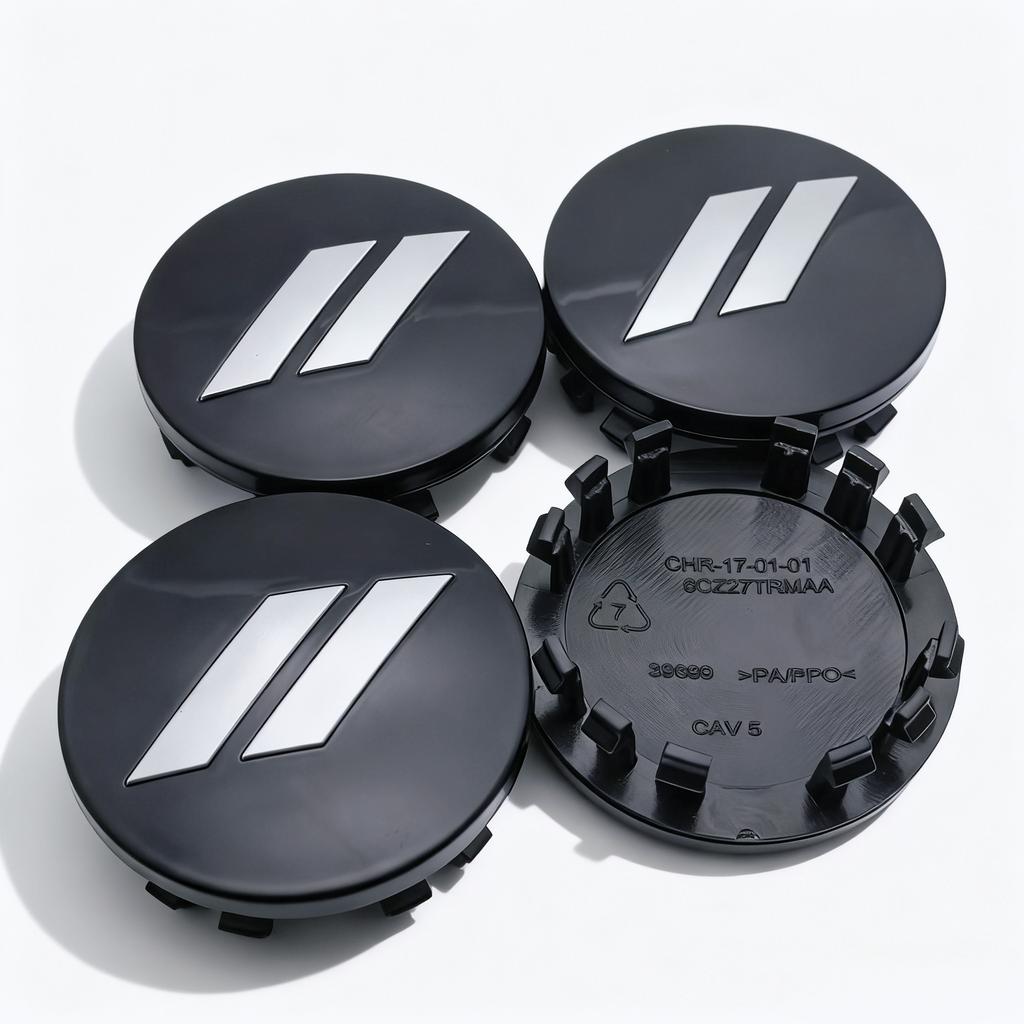 4pcs ABS Car Logo Emblem Badge Car Wheel Center Caps O.D 63MM / I.D 53MM Wheels Hub Cap Rim Hubcaps Cover Accessories for Dodge YY9