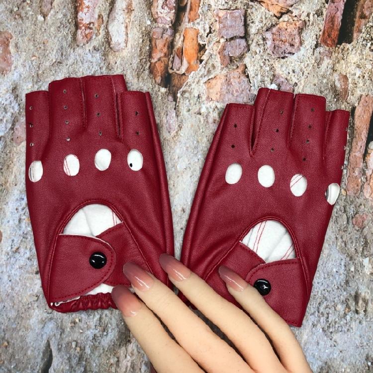 Punk Half Finger Gloves Mesh Accents Rebellious Style Perfect Raves Themed Parties