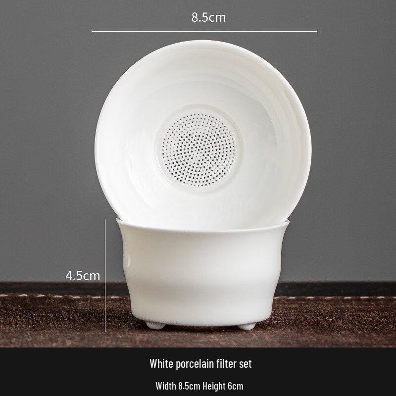 White Porcelain Tea Filter Set