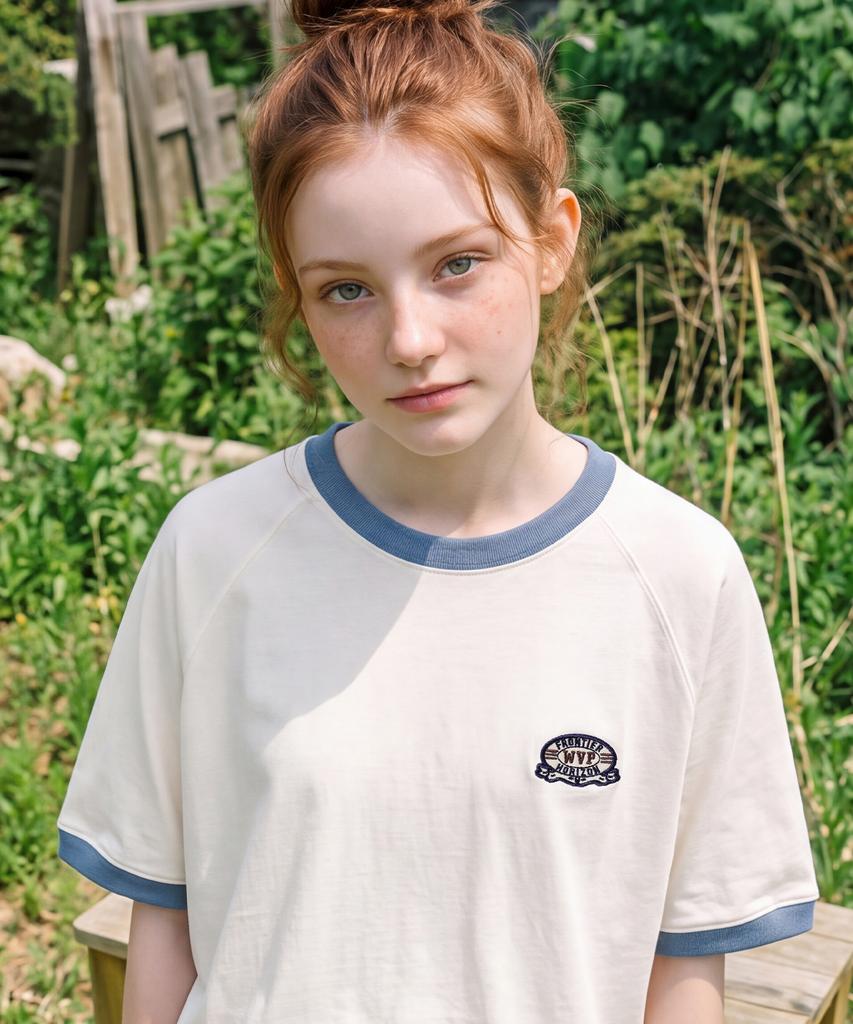 WV PROJECT New Frontier Short Sleeve T-Shirt Cream Gray Hsst7864