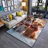 Cute Dogs In Winter Snow Decor Suitable As a Non-slip Mat for the Living Room or Bedroom Sofa