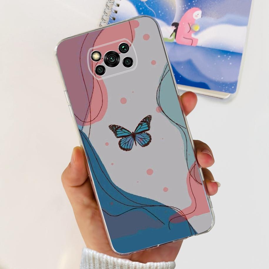 Case For Xiaomi Poco X3 Pro Pocox3 X 3 NFC Cover Cute Astronaut Butterfly Bumper Soft Silicone Protective Funda For Poco X3 Capa