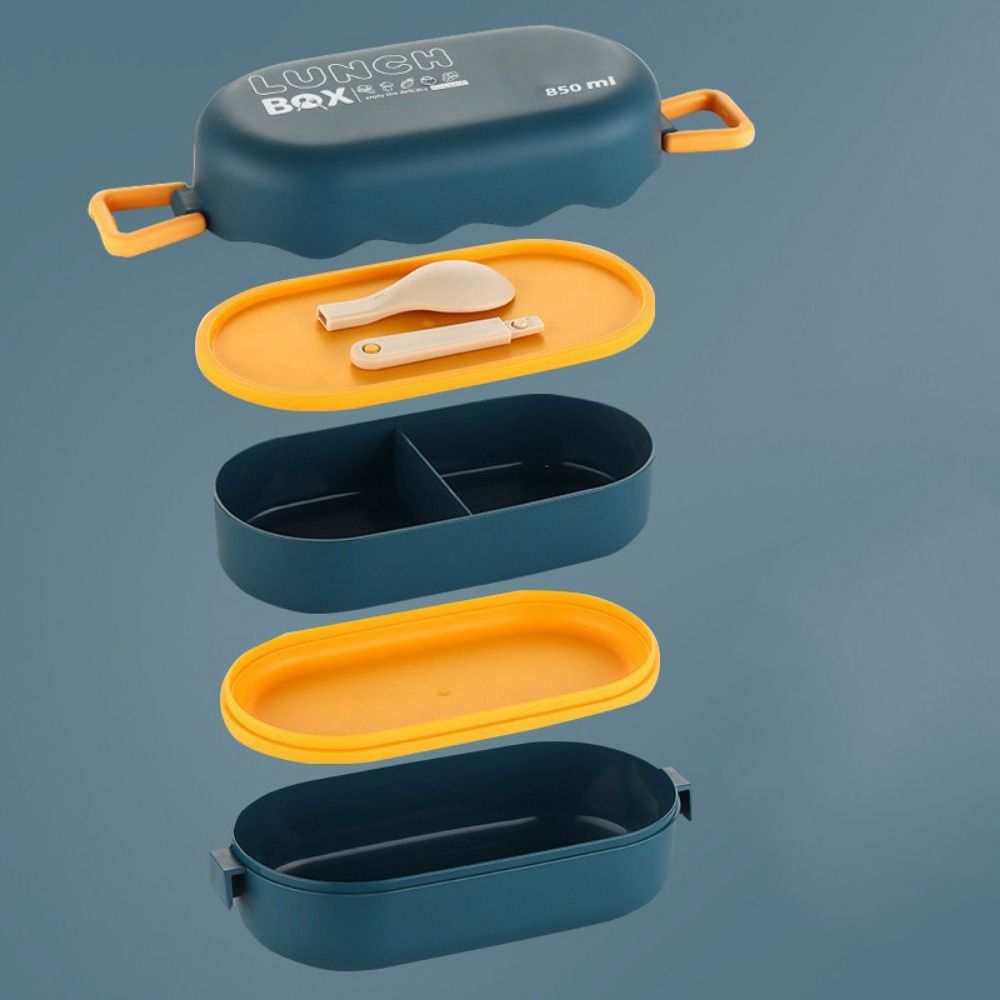 Sealed Divides Food Container 3 Grids Snack Food Box Durable Food Storage Crisper Outdoor