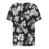 Women's T Shirt Tee Print Button Short Sleeve Daily Weekend Fashion Basic V- Neck Regular Top