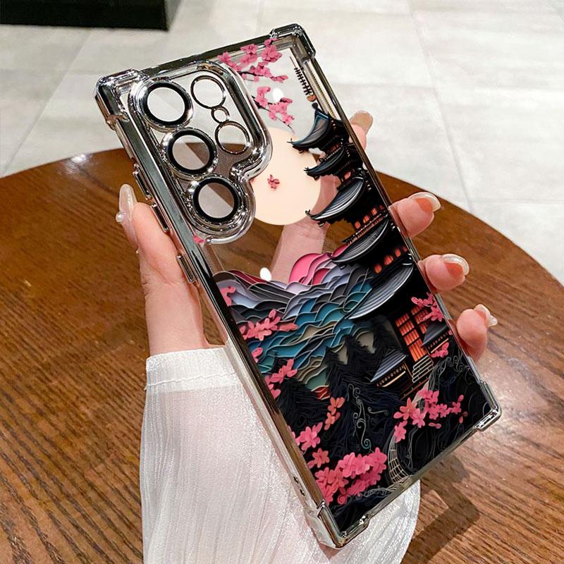 

Japanese-Style Ancient House Phone Case for Samsung Galaxy A55 A35 A25 A15 5G A24 A23 A22 A32 A52 A52S A73 A51 A13 A12 4G Cover A51 4G
