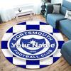 Nautical Crest Shield Custom Name Round Area Rug Carpet Rug For Living Room Bedroom Sofa Playroom Decor Nonslip Floor Mat