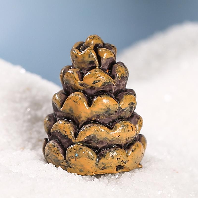 Creative Christmas Ornament Set: Pine Cone Snowman & Mini Christmas House Decorations