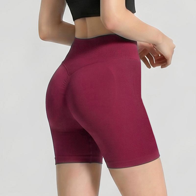 Cross Waist Yoga Shorts Peach Hip Fitness Shorts Hip Lift Women's High Waist Sports Shorts Women's Quick Drying Anti-light