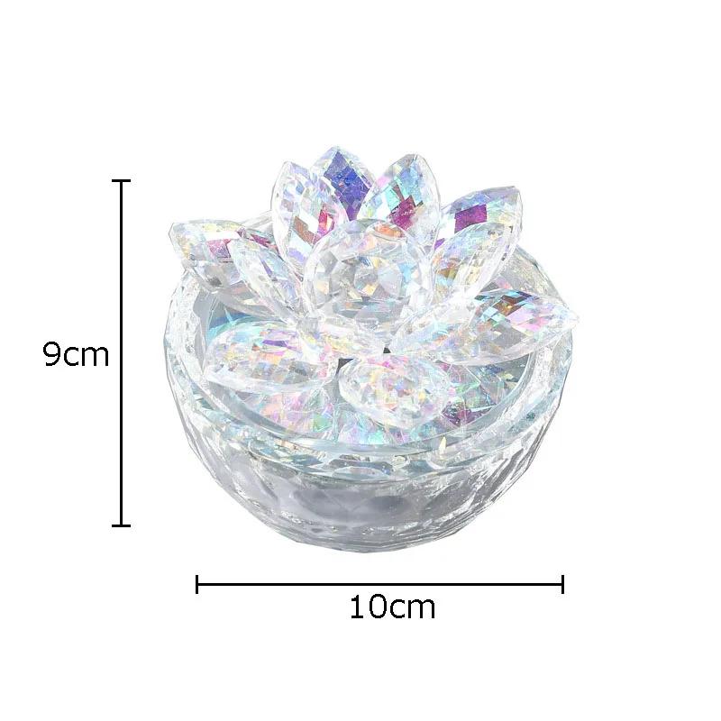 

Dazzling Crystal Flower Storage Jar Transparent Candy Jar Small Objects Earring Jewelry Organizer Box Aromatic Liquid Container