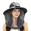UV Protection Fisherman Hat Quick-Drying Sun Cap Portable Mosquito Head Net Hat  Summer