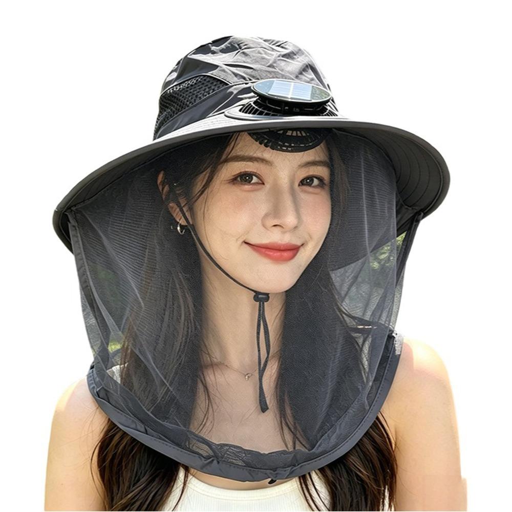 UV Protection Fisherman Hat Quick-Drying Sun Cap Portable Mosquito Head Net Hat Summer