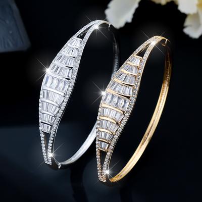 Light Luxury Full Bracelet Women's Fashionable Simple Square Zircon Bracelet High-end Europe and America