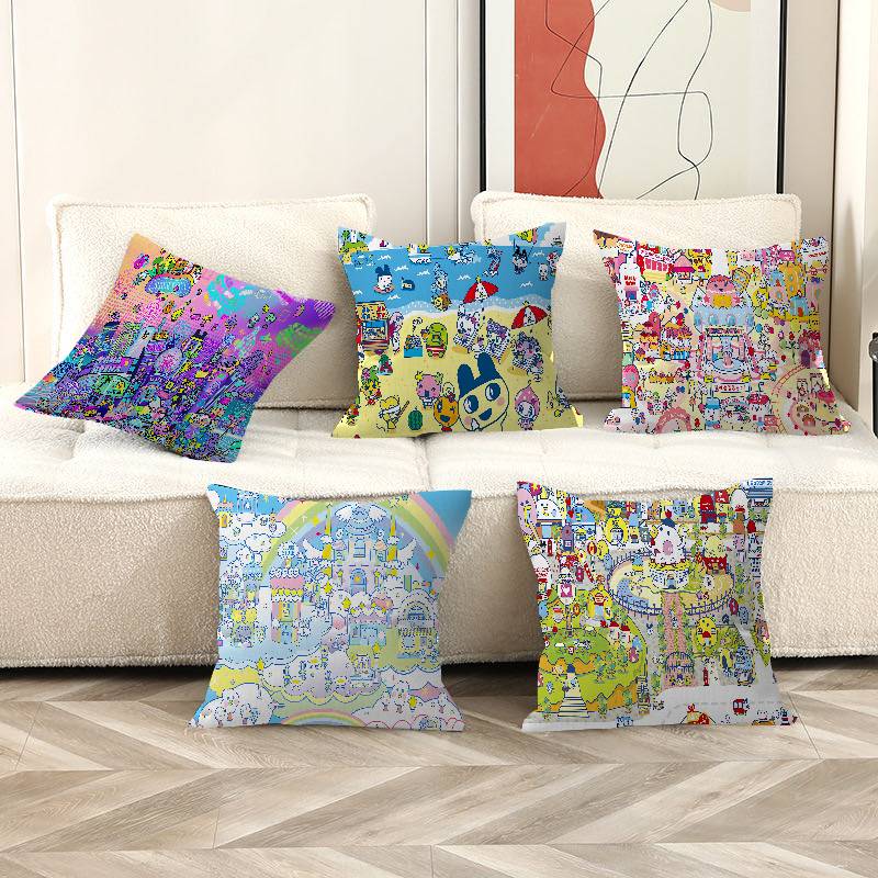 Game Cute Cartoon T-Tamagotchi pillow cover sofa cushion cover home room decoration children gift
