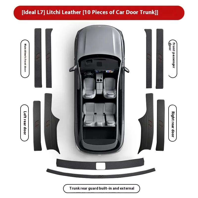 Voor Li Lixiang L6 L7 L8 L9 Auto Leer Drempelstrip Bescherming Anti-Stap Sticker Interieur Accessoires