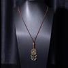Bohemian Tassel Flower Pendant Retro Ethnic Necklace - Handmade Long Woven Design