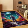 Cartoon Astronaut Universe Spaceman Outer Space Carpet Rug for Bedroom Living Room Sofa Playroom Doormat Home Decor,kid Non-slip