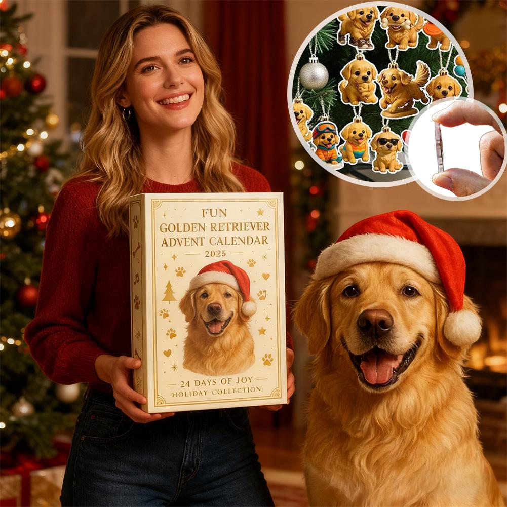 2D Flat Cartoon Dog Countdown Advent Calendar 24 Day Advent Calendar Xmas Party Birthday Gifts Box Set Christmas Gifts Supplies