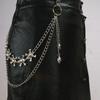 Hiphop Pants Jeans Chain Hollow out Skull Trouser Chain Biker Heavy Thick Wallet Pocket Chain Body Jewelry for Girls