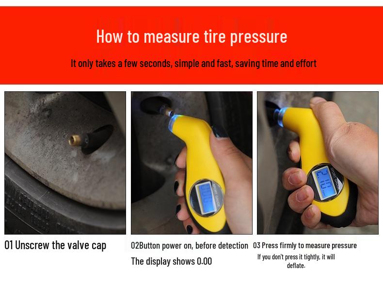 High-Precision Digital Tire Pressure Monitoring Gauge