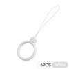 Silicone Wrist Strap Lanyard Mobile Phone Hanging Rope Finger Ring Anti-lost Straps Phone Lanyard For iPhone 16 Pro Max Samsung