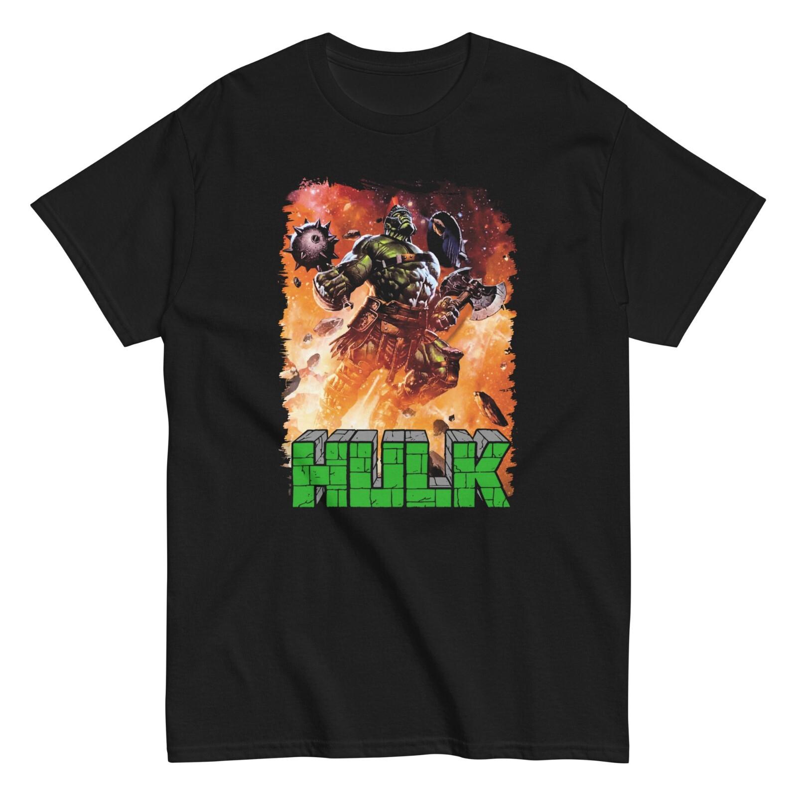 Hulk Bursting Animated T Shirt Mens Licensed Marvel Comic Book Avengers Black M